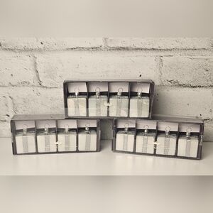 Indigo Silver Gift Box Christmas Ornaments Set of 12 Holiday Sparkle - NIB -